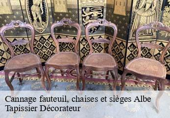 Cannage fauteuil, chaises et sièges  albe-67220 Tapissier Décorateur